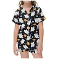 thumbnail image 1 of WEAIXIMIUNG 2 Piece Sets Pajamas For Kids Children Graphic Print Short Sleeve Button Shirt Shorts Pajama Set 2-3Years, 1 of 5