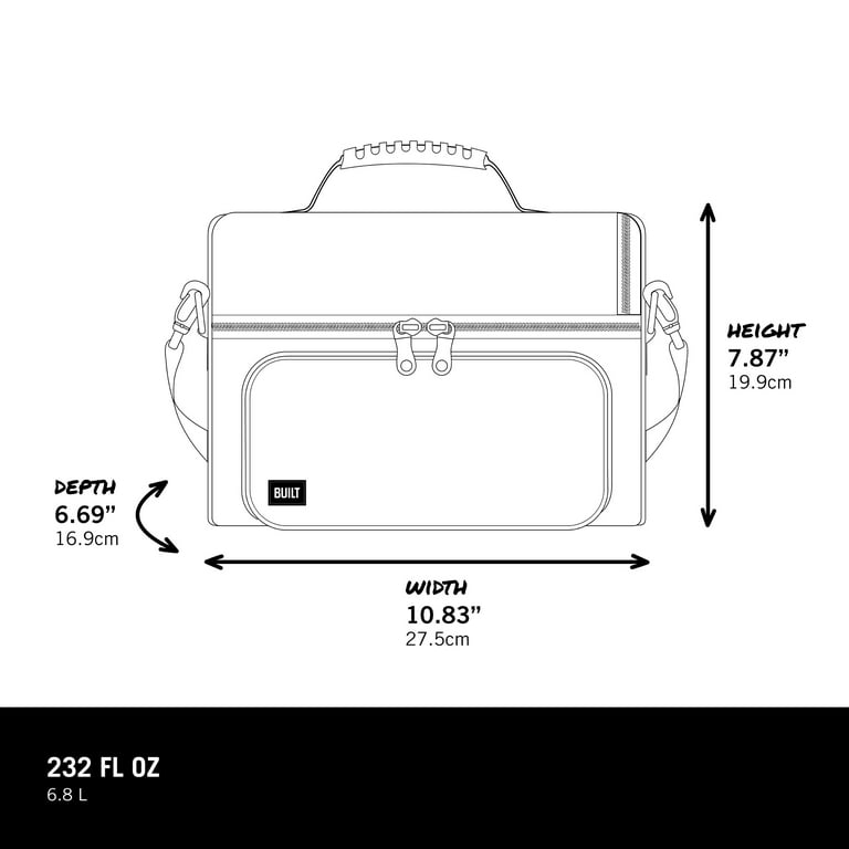 BUILT Oxford Adult Henry Lunch Bag Navy - Walmart.com