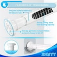 thumbnail image 3 of XIQIYY Spring Tension Rod 28 to 48 inches,Adjustable Heavy Duty Curtain Rod-Shower Curtain Rods for Bathroom,Windows,Door,White, 3 of 8