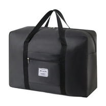 Qocolhg Foldable Travel Duffel Bags For Sport & Holiday Lightweight Travel Essentials Large Capacity Tote Shoulder Bag with Zipper for Women & Men, Waterproof Luggage Bag, Heavy Duty Moving Bag,Black