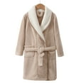 thumbnail image 2 of WOLLED Big Kids Thickened Flannel Robe Youth Facecloth Bathrobe Robe Boys Girls Fall Winter Warm Pajamas Plus Belt for Toddler 4-16+Y, 2 of 8