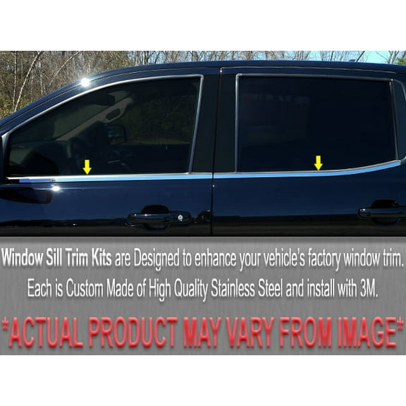 Stainless Steel Window Sill Trim 4Pc Fits 2000-2005 Chevy Impala WS40135 QAA