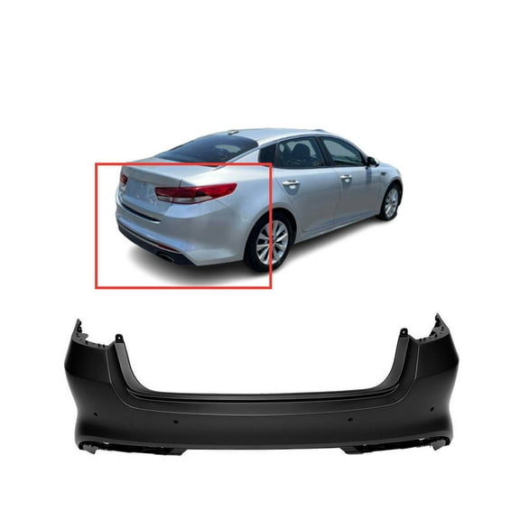 DCP Rear Bumper Cover for 2016-2018 Kia Optima EX LX SX SXL w/Parking Aid 86610D5020