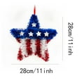 thumbnail image 3 of Wall decoration, 4Th of July decorations, Star decorations, Patriotic decorations, 19 in Metallic Tinsel, Door Hangings, 1 Pc, 3 of 7