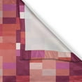 thumbnail image 3 of Ambesonne Peach Kitchen Curtains, Geometric Square Colorful, 55"x39", Purple Coral, 3 of 3