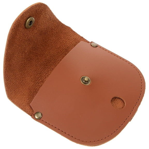 WRITWAA Brown Pocket Watch Travel Pouch Lightweight Protective Case for Secure Storage and Easy Carry