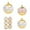 A, variant on Christmas Tree Decorations, 6Pcs Gold Candy Sprinkle Christmas Balls with Colorful Embellished Pattern, Shatterproof Glitter Ornament Set for Holiday Tree and Party Décor 2025 Collection