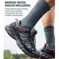 thumbnail image 4 of 𝗕𝗥𝗘𝗔𝗧𝗛𝗔𝗕𝗟𝗘 Merino.tech Men’s Heavyweight Merino Wool Thermal Long Sleeve Shirt with Hiking Socks, 4 of 8