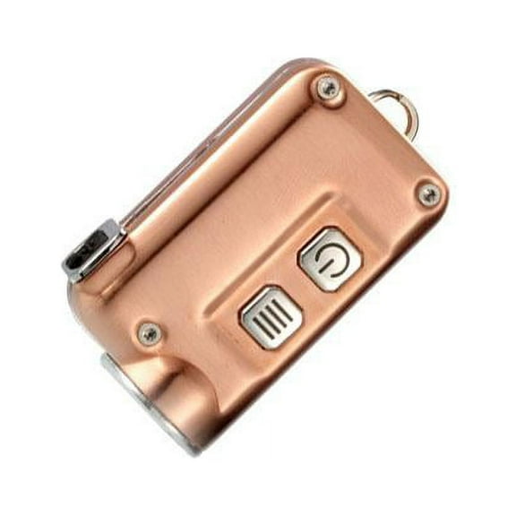 NITECORE TINI Mini Metallic Micro USB Rechargeable Keychain Light -380 Lumens (Copper) w/Free EcoSensa USB Cord