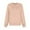 Rose Gold, variant on Women's Plus Size V-Neck Fleece Lined Sweatshirt, Oversized Long Sleeve Soft Comfortable Pullover for Fall Winter Fashion, Casual Streetwear, Daily Loungewear, Holiday and Travel Outfits Beige L