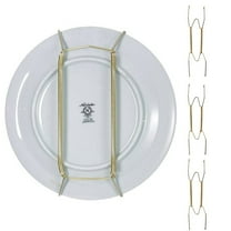 Steger 4PCS Invisible Plate Hangers Wall Plate Hangers Stainless Steel Decorative Wire Plate Hangers Holders Wall Hooks for Decorative Plates and Art