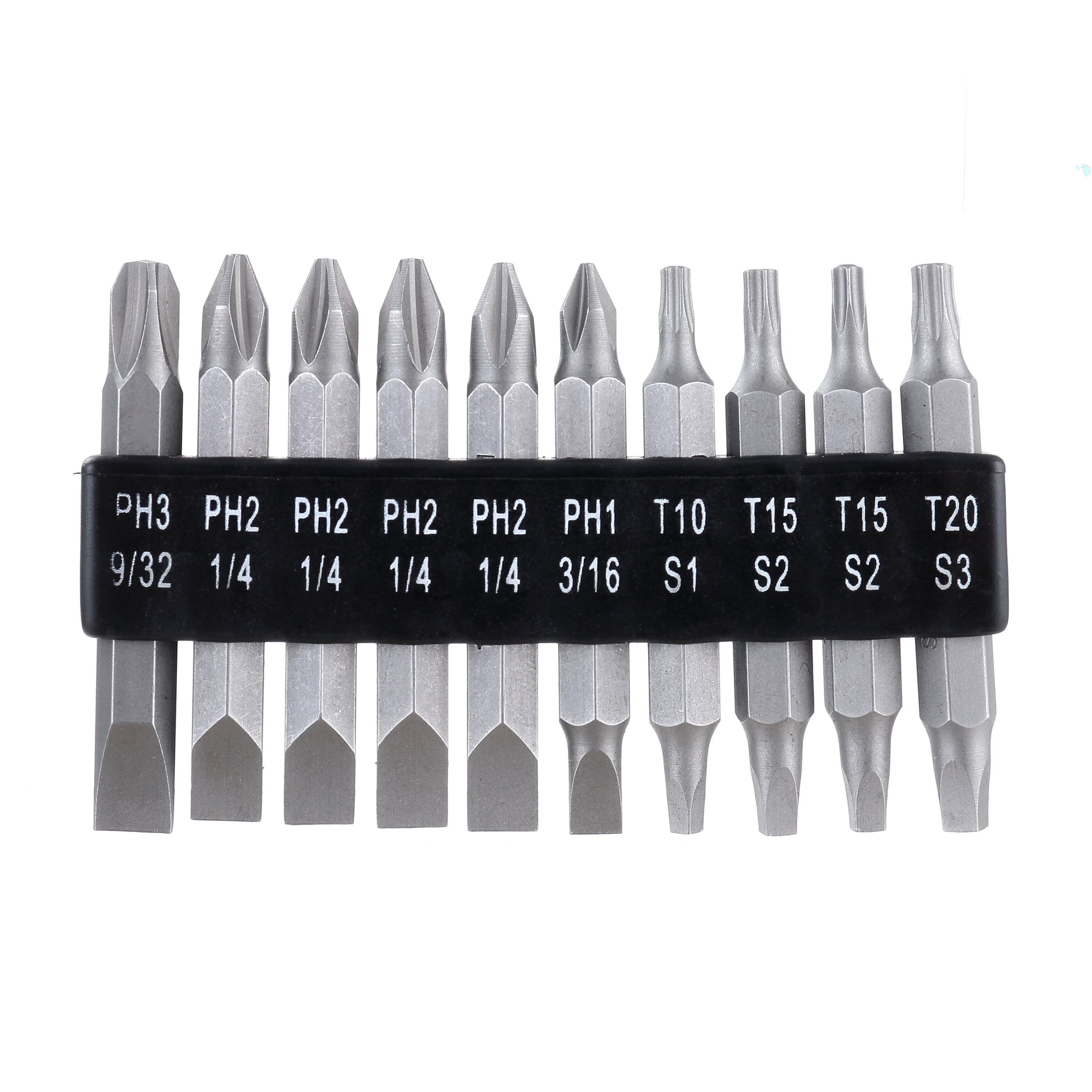 HyperTough 10 Piece 2 inch Double-end Screwdriver Bits Set