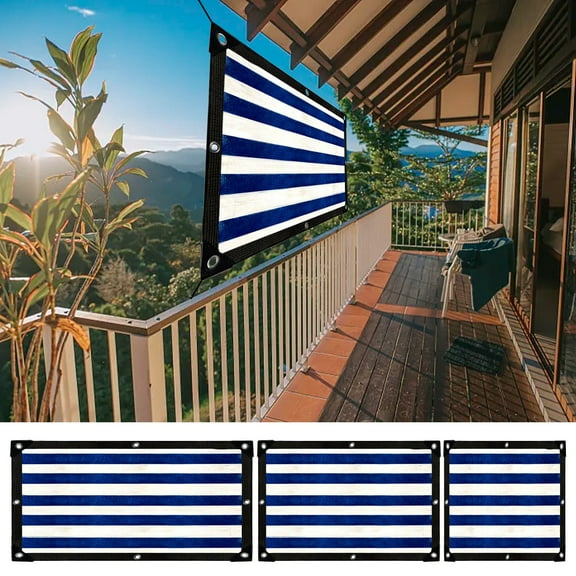 Outdoor Sun Shade Rectangle Canopy | High-Density Polyethylene UV Protection Awning | Breathable Sunshades for Patio Garden Pool Backyard Carport | Easy Install with Ropes | 1 Pack