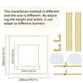 thumbnail image 4 of Gold Square 6.6 Ft Wedding Arch Backdrop Stand Metal Balloon Flower Stand Frame for Garden Decor, 4 of 9