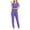 Purple, variant on Styesk Scrubs for Women Solid Color Stretchy Scrubs Sets Comfy Scrub Joggers with Pockets V Neck Short Sleeve Scrub Tops High Waisted Scrub Pants 2 Piece Nurse Uniforms Set