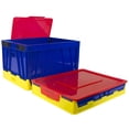 thumbnail image 1 of Storex Folding Storage Cube with Lid, Assorted Classroom Colors, 4-Pack, 1 of 2