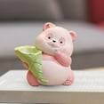 thumbnail image 4 of Figura de panda en maceta, adorno decorativo creativo de escritorio, arreglo floral Rosa, 4 of 7