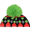 thumbnail image 6 of Sriracha Hot Chili Sauce Holiday Sriracha Bottle Winter Warm Graphic Knit Rib Knit Pom Pom Cuffed Beanie Cap Hat For Men, 6 of 8