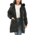 thumbnail image 1 of SHCKE Women's Long Down Jackets Thickened Winter Jackets with Hood Black Warm Parkas Winter Coats, 1 of 7