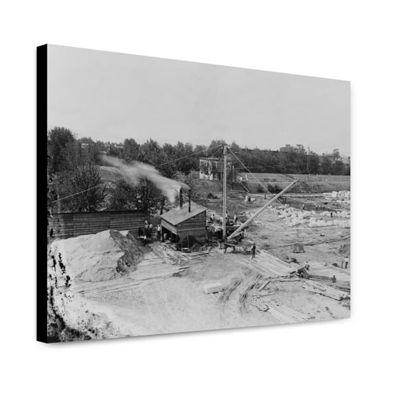 Canvas Print: Laying Of The Foundation Of The Jefferson Building Of The Library