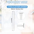 thumbnail image 2 of Uxcell Letter Opener, 3 Pcs Stainless Steel Lightweight Handle Envelope Opener Mail Opener Letter Slitter for Office Home Box Open, White, 2 of 6