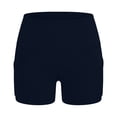 thumbnail image 5 of Mifsaly Biker Shorts Women Tummy Control High Waisted Yoga Shorts with Pockets See-Through Squat Proof Athletic Workout Trendy Outfits Navy,S, 5 of 7