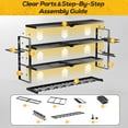 thumbnail image 5 of Riousery Heavy Duty Power Tool Organizer Wall Mount, 4-Tier Garage Storage Tool Rack with 8 Cordless Drill Holders, 350 LBS Capacity, 5 of 7
