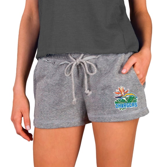 Women's Concepts Sport Gray Los Angeles Chargers Mainstream Terry Shorts