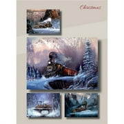 Heartland Wholesale 265550 Boxed - Card Christmas-Trains with Scripture - Box of 12