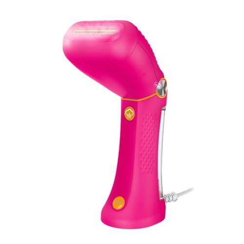 Vaporizador de ropa portátil Conair - Vapor potente: tamaño pequeño, gran potencia - Ideal para el hogar, la oficina o viajes con doble voltaje para uso mundial, color rosa