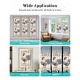 thumbnail image 6 of Window Privacy Film Retro Rooster Stained Glass Window Film Decorative Sun Block Window Cover Striped Farmhouse Watercolor Animals Window Clings Static Adhesive Sticker for Bathroom 17.7"x78.7", 6 of 6