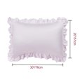 thumbnail image 3 of Unique Bargains 4-piece Satin Ruffled Edge Pillow Shams Lavender Gray Queen, 3 of 7