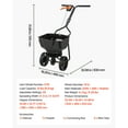 KFFKFF, Walk-Behind Spreader, 15lb Capacity, 9.8ft Spread Width ...