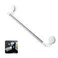 thumbnail image 4 of fastboy Suction Cup Towel Bar Storage Rack Stainless Steel Polished Surface Strong Bearing Capacity Hand Towel Holder 6 Sliding Hooks, 4 of 9
