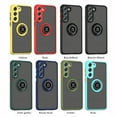 thumbnail image 2 of For Samsung Galaxy S23 5G Q Shadow I Ring Kickstand PC and TPU Hybrid Phone Case, 2 of 7