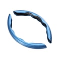 thumbnail image 3 of funtasica Carbon Fiber Steering Wheel Cover Protector Universal Fit 38cm Blue, 3 of 9