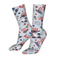 thumbnail image 5 of Xecao I Love USA Print Fashion No Heel Casual Crew Socks Cushioned Breathable for Men Women - Moisture wicking,Not easy to fade Suitable for daily, 5 of 7