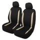thumbnail image 1 of 4uds Coche Asiento Cubiertas Cabeza Descanso Cubierta Coche Asiento Cubiertas Beige Negro, 1 of 8