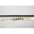 thumbnail image 2 of Lily Beaded Trim 1-1/2" Gold Glass Bugle Beads Metal Coin with 3/8" Ribbon by yd, 2 of 3