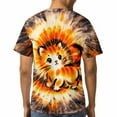 thumbnail image 4 of LAOLIUSN USA Tie Dye Graphic T-Shirt,Animal tie-dye patterns printed on short-sleeved tops., Crewneck Short Sleeve, 88% Polyester 12% Spandex, S-4XL, 4 of 6
