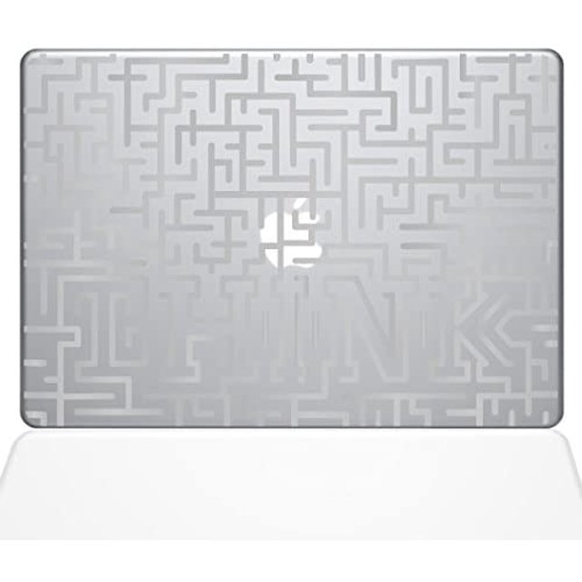The Decal Guru Think Maze MacBook Decal Vinyl Sticker - 11" MacBook Air - Silver (1296-MAC-11A-S)