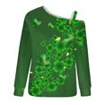 thumbnail image 5 of Femmes Tops Mode Femmes St.Patrick'S Day Imprimé Sweat-Shirt Graphique Manches Longues Pull Tops, 5 of 5