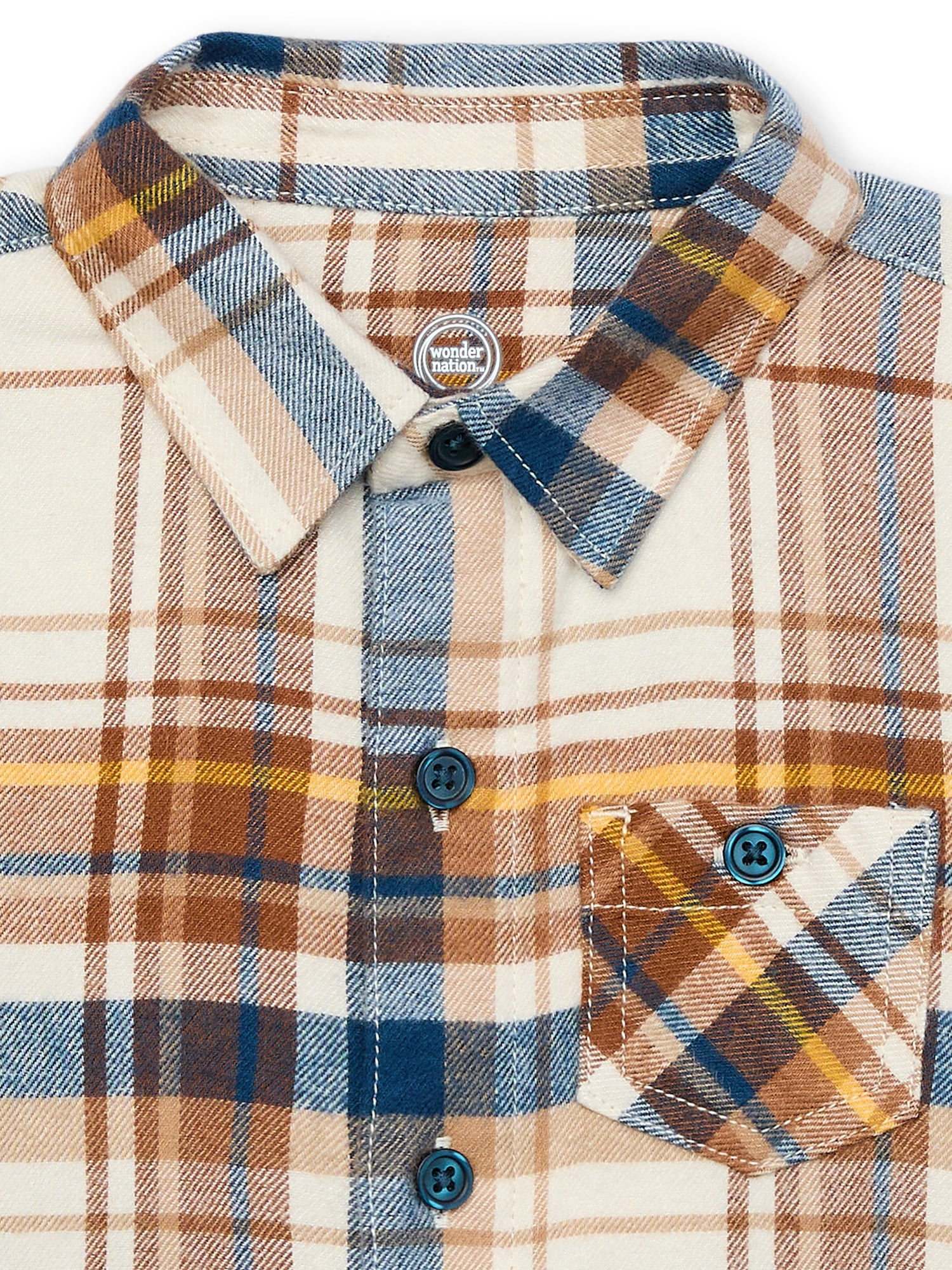 Wonder Nation Toddler Boys Flannel Shirt, Sizes 12M-5T