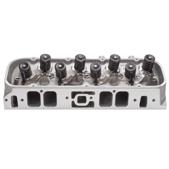 Edelbrock Cylinder Head 60559 Performer RPM; Assembled; Chevy Big Block; Natural Aluminum; 315 CC/300 CC Rectangular Intake Port; 110 CC Exhaust Port; 118 CC Chamber Volume; 2.19 Inch Intake Valve