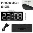 thumbnail image 5 of Threns Digital Alarm Clock Large LED Display Alarm Clock Snooze Bedside Alarm Clock 5 Level Brightness Dimmable Digital Clock,USB Charging, 5 of 8