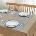 thumbnail image 5 of Durable Linen Placemats Washable Stain-Resistant Foldable Table Place Mats Set of 4 Table Mats for Enhancing Kitchen & Dining Table Decor, Indoor & Outdoor Use, 5 of 6