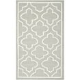 thumbnail image 2 of SAFAVIEH Dhurrie Walter Geometric Moroccan Wool Area Rug, Grey/Ivory, 3' x 5', 2 of 10
