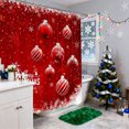 thumbnail image 3 of Doublure de Rideau de Douche Rouge Rideau de Noël avec Crochets 12 Pcs, 3 of 6