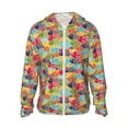 thumbnail image 1 of Vsdgher Sweat à Capuche Imprimé Poisson Coloré 2 pour Hommes Femmes, Manches Longues Protection Solaire Pêche pour Course Natation-TG, 1 of 7