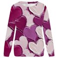 thumbnail image 5 of Tops for Women Trendy Viikei Womens Tops Clearance under $5,Sweatshirts for Women Loose Fit,Women's Valentine's Day Printed Long Sleeved Round Neck Top/shirt Multicolor M, 5 of 5